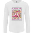 Santa's Favourite HO Funny Hippy Trippy Christmas Mens Long Sleeve T-Shirt White