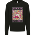 Santa's Favourite HO Funny Hippy Trippy Christmas Mens Sweatshirt Jumper Black