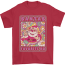 Santa's Favourite HO Funny Hippy Trippy Christmas Mens T-Shirt 100% Cotton Red