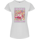 Santa's Favourite HO Funny Hippy Trippy Christmas Womens Petite Cut T-Shirt White