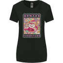 Santa's Favourite HO Funny Hippy Trippy Christmas Womens Wider Cut T-Shirt Black