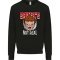 Santa's Not Real Funny Christmas Bah Humbug Xmas Kids Sweatshirt Jumper Black