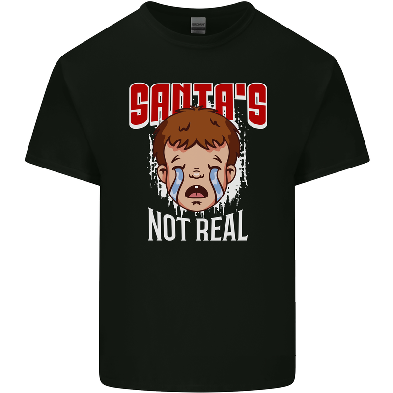 Santa's Not Real Funny Christmas Bah Humbug Xmas Kids T-Shirt Childrens Black