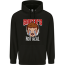Santa's Not Real Funny Christmas Bah Humbug Xmas Mens 80% Cotton Hoodie Black
