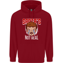 Santa's Not Real Funny Christmas Bah Humbug Xmas Mens 80% Cotton Hoodie Red