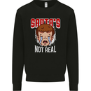 Santa's Not Real Funny Christmas Bah Humbug Xmas Mens Sweatshirt Jumper Black