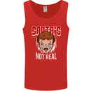 Santa's Not Real Funny Christmas Bah Humbug Xmas Mens Vest Tank Top Red