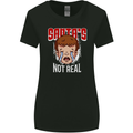 Santa's Not Real Funny Christmas Bah Humbug Xmas Womens Wider Cut T-Shirt Black