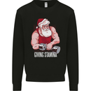 Santa's Workout Funny Christmas Gym Xmas Training Mens Sweatshirt Jumper Black