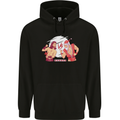 Santa v Jesus Video Game Style Christmas Xmas Childrens Kids Hoodie Black