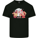 Santa v Jesus Video Game Style Christmas Xmas Mens Cotton T-Shirt Tee Top Black