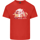 Santa v Jesus Video Game Style Christmas Xmas Mens Cotton T-Shirt Tee Top Red