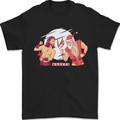Santa v Jesus Video Game Style Christmas Xmas Mens T-Shirt 100% Cotton Black