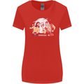 Santa v Jesus Video Game Style Christmas Xmas Womens Wider Cut T-Shirt Red