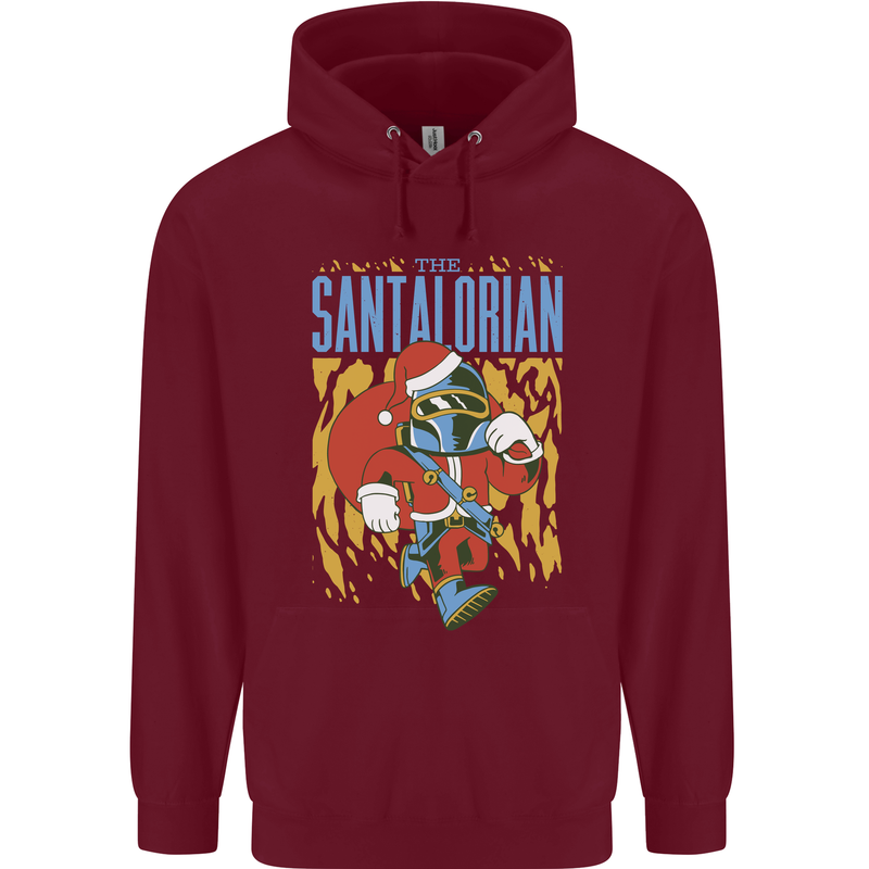 Santalorian Funny Christmas Parody Xmas Childrens Kids Hoodie Maroon
