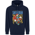 Santalorian Funny Christmas Parody Xmas Childrens Kids Hoodie Navy Blue
