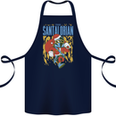 Santalorian Funny Christmas Parody Xmas Cotton Apron 100% Organic Navy Blue