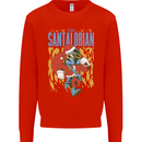 Santalorian Funny Christmas Parody Xmas Kids Sweatshirt Jumper Bright Red