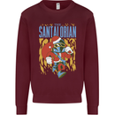 Santalorian Funny Christmas Parody Xmas Kids Sweatshirt Jumper Maroon