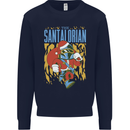 Santalorian Funny Christmas Parody Xmas Kids Sweatshirt Jumper Navy Blue