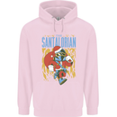 Santalorian Funny Christmas Parody Xmas Mens 80% Cotton Hoodie Light Pink
