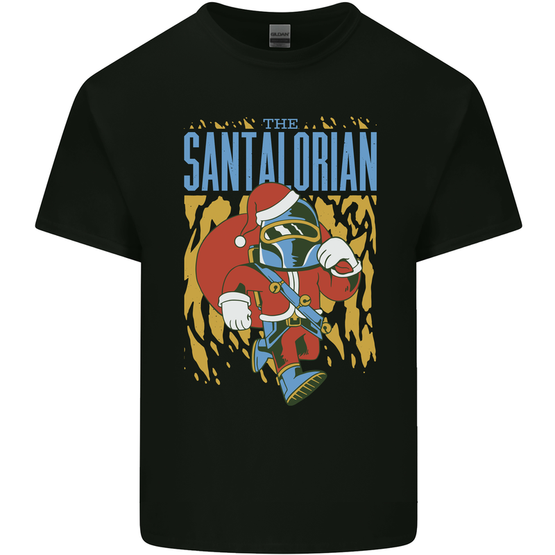 Santalorian Funny Christmas Parody Xmas Mens Cotton T-Shirt Tee Top Black