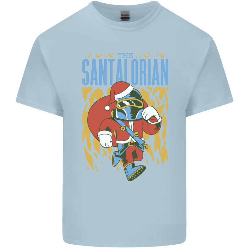 Santalorian Funny Christmas Parody Xmas Mens Cotton T-Shirt Tee Top Light Blue