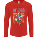 Santalorian Funny Christmas Parody Xmas Mens Long Sleeve T-Shirt Red