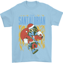 Santalorian Funny Christmas Parody Xmas Mens T-Shirt 100% Cotton Light Blue