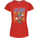 Santalorian Funny Christmas Parody Xmas Womens Petite Cut T-Shirt Red