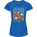 Santalorian Funny Christmas Parody Xmas Womens Petite Cut T-Shirt Royal Blue