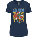 Santalorian Funny Christmas Parody Xmas Womens Wider Cut T-Shirt Navy Blue