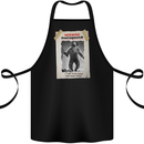 Santaquatch Christmas Bigfoot Xmas Sasquatch Cotton Apron 100% Organic Black