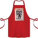 Santaquatch Christmas Bigfoot Xmas Sasquatch Cotton Apron 100% Organic Red