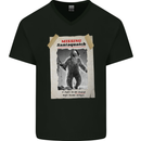 Santaquatch Christmas Bigfoot Xmas Sasquatch Mens V-Neck Cotton T-Shirt Black