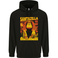 Santazilla Japanese Comic Anime Christmas Xmas Mens 80% Cotton Hoodie Black