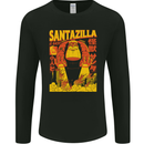 Santazilla Japanese Comic Anime Christmas Xmas Mens Long Sleeve T-Shirt Black