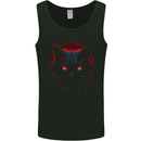 Satanic Cat Evil Halloween Mens Vest Tank Top Black