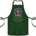 Satanic Cat Mum Black Magic Witch Halloween Cotton Apron 100% Organic Forest Green
