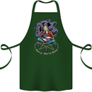 Satanic Cat Mum Black Magic Witch Halloween Cotton Apron 100% Organic Forest Green