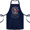 Satanic Cat Mum Black Magic Witch Halloween Cotton Apron 100% Organic Navy Blue