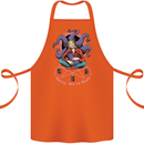 Satanic Cat Mum Black Magic Witch Halloween Cotton Apron 100% Organic Orange