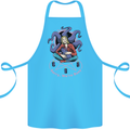 Satanic Cat Mum Black Magic Witch Halloween Cotton Apron 100% Organic Turquoise