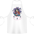 Satanic Cat Mum Black Magic Witch Halloween Cotton Apron 100% Organic White