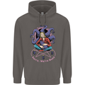 Satanic Cat Mum Black Magic Witch Halloween Mens 80% Cotton Hoodie Charcoal