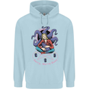 Satanic Cat Mum Black Magic Witch Halloween Mens 80% Cotton Hoodie Light Blue