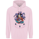 Satanic Cat Mum Black Magic Witch Halloween Mens 80% Cotton Hoodie Light Pink