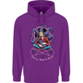 Satanic Cat Mum Black Magic Witch Halloween Mens 80% Cotton Hoodie Purple