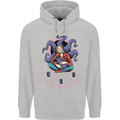 Satanic Cat Mum Black Magic Witch Halloween Mens 80% Cotton Hoodie Sports Grey