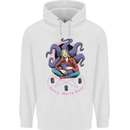 Satanic Cat Mum Black Magic Witch Halloween Mens 80% Cotton Hoodie White